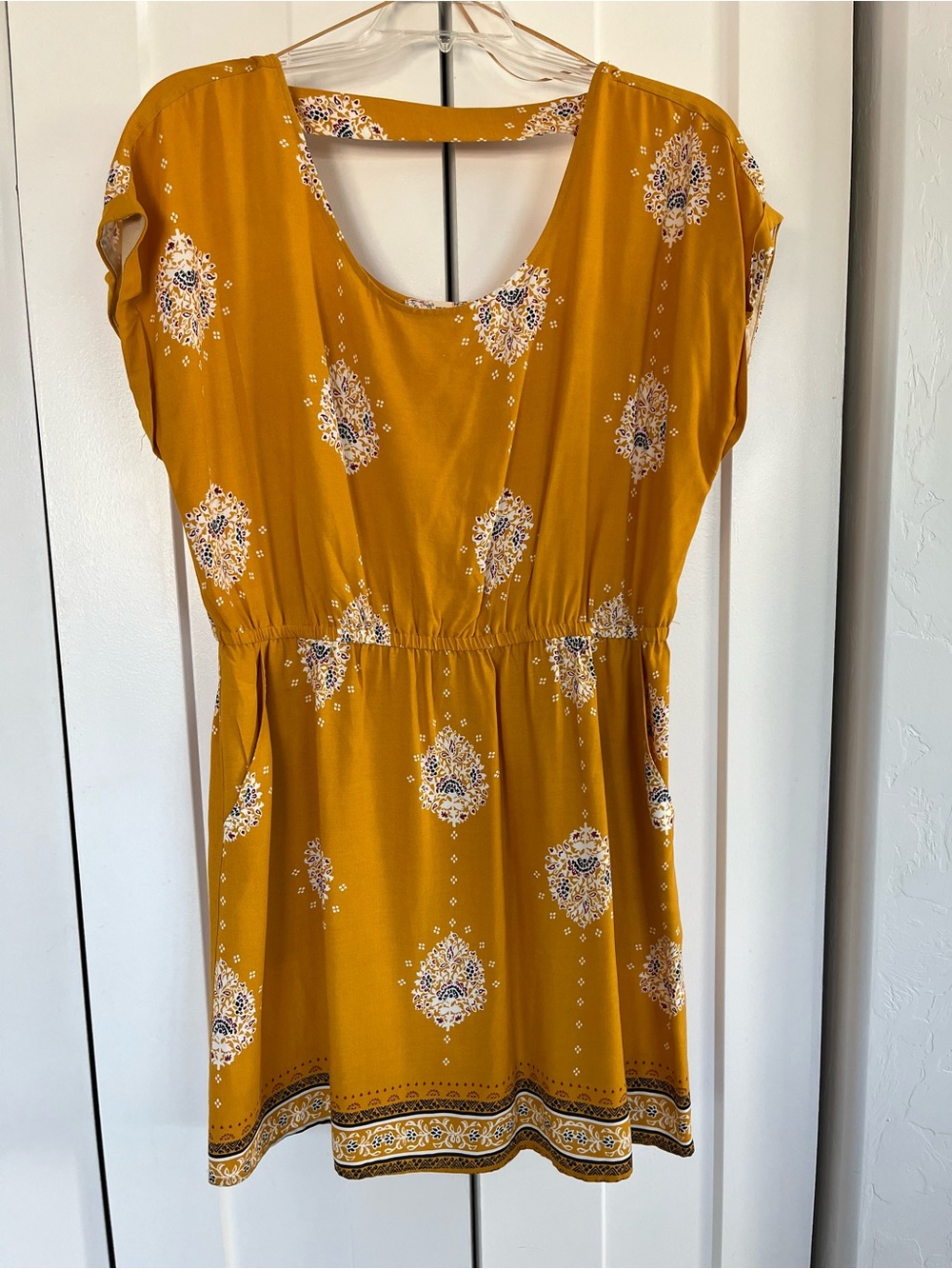 Elastic waist, leisure jumper, dress w Pockets